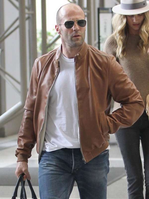 Jason Statham Brown Bomber Jacket