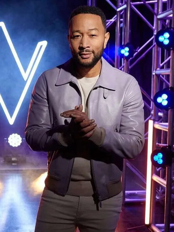 John Legend The Voice 2021 Leather Jacket