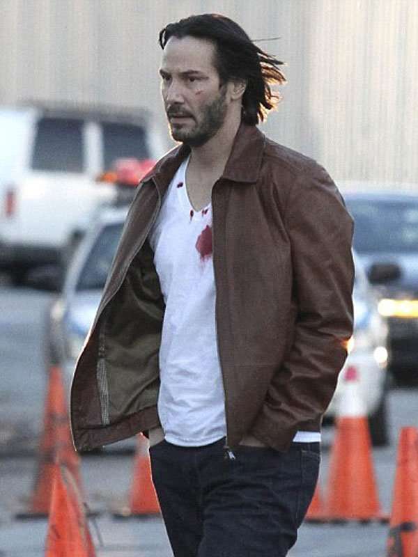 John Wick Brown Leather Jacket Of Keanu Reeves