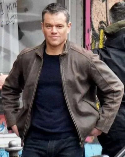 Jason Bourne Brown Leather Jacket