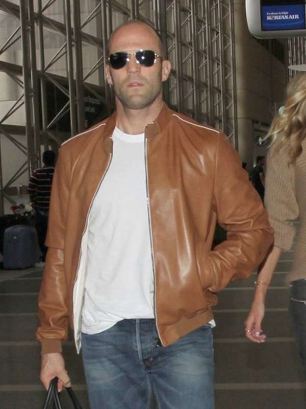 Jason Statham Brown Bomber Jacket