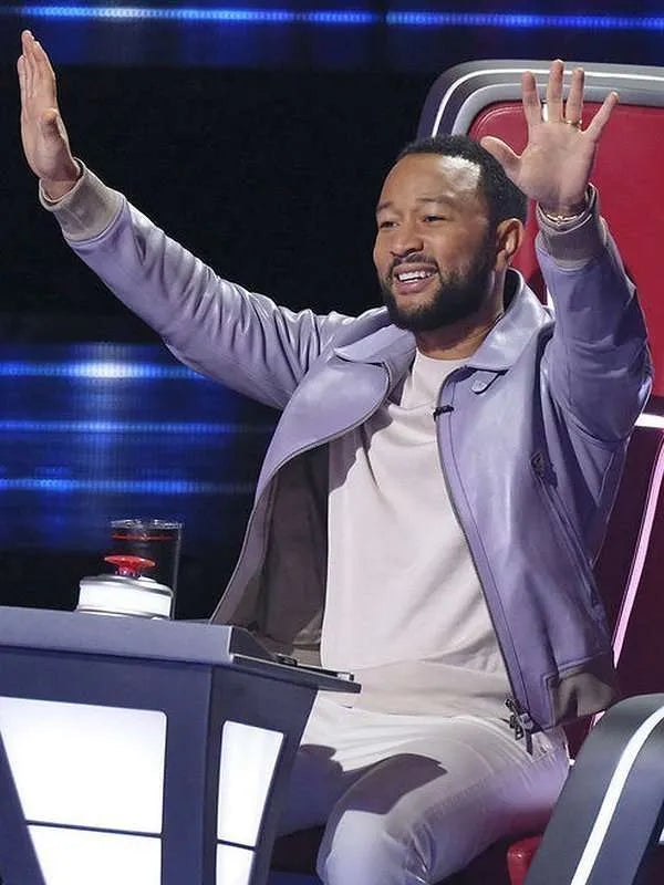 John Legend The Voice 2021 Leather Jacket