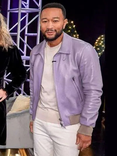 John Legend The Voice 2021 Leather Jacket