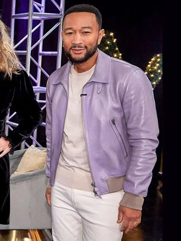 John Legend The Voice 2021 Leather Jacket